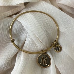 Alex & Ani “M” Gold Bracelet